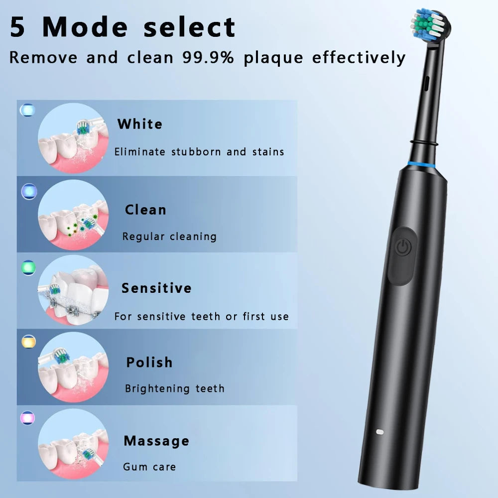 Rechargeable Electric Toothbrush with Travel Case