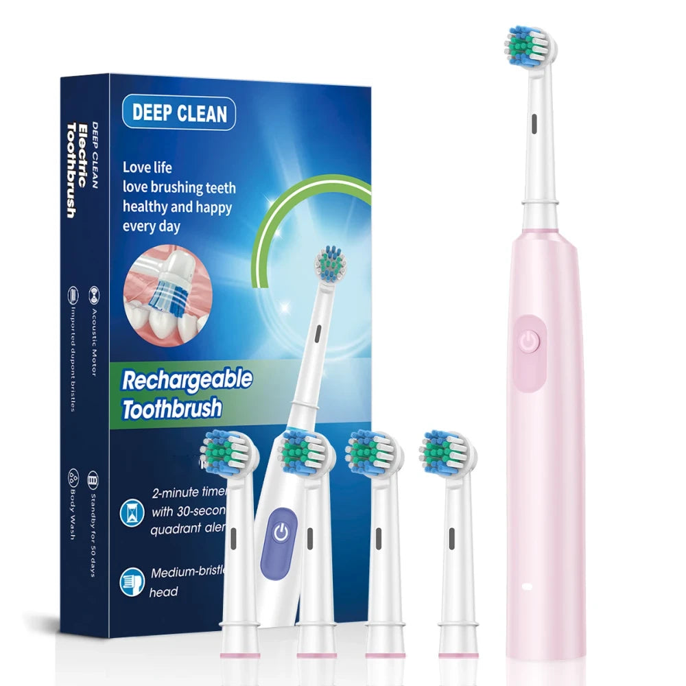 Rechargeable Electric Toothbrush with Travel Case