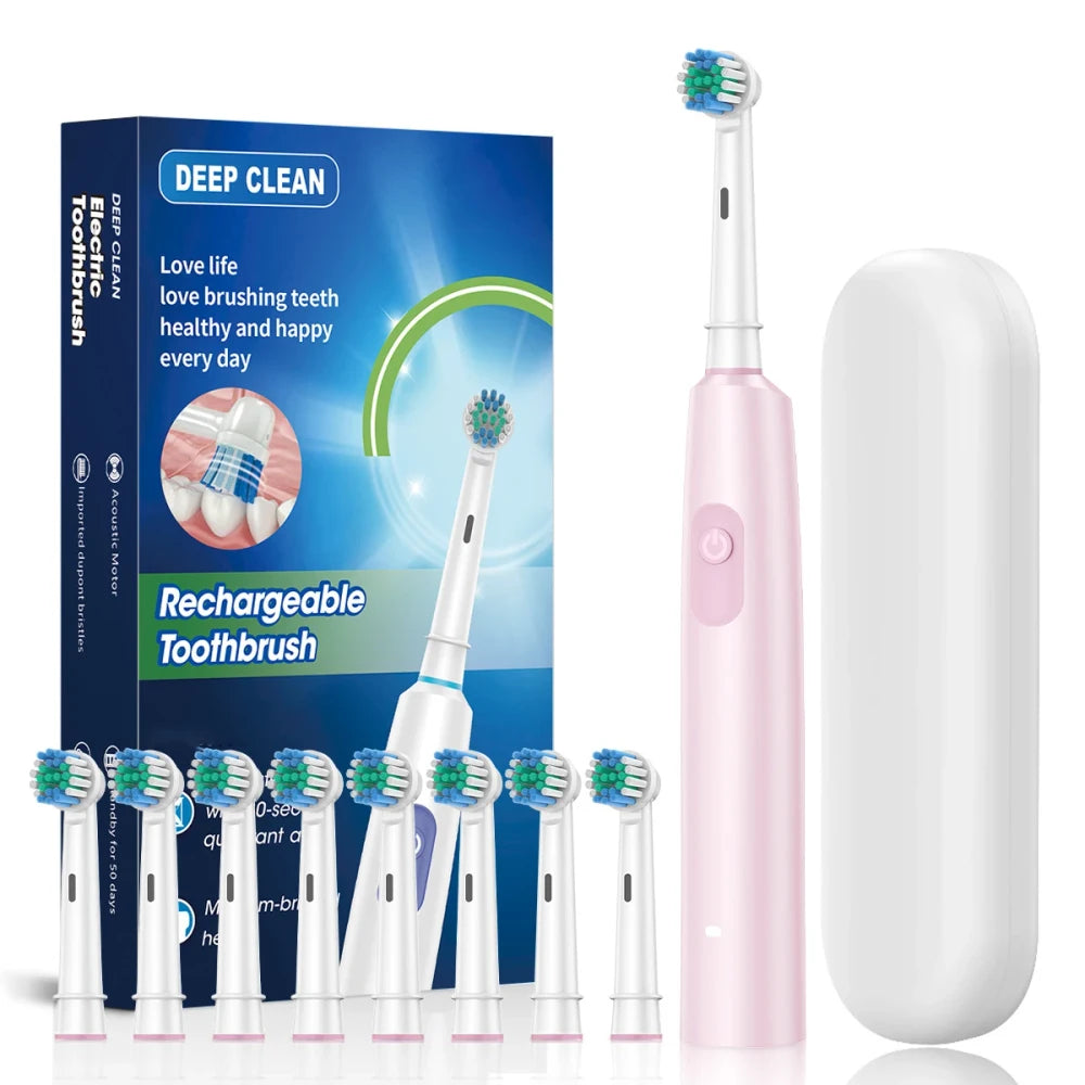 Rechargeable Electric Toothbrush with Travel Case