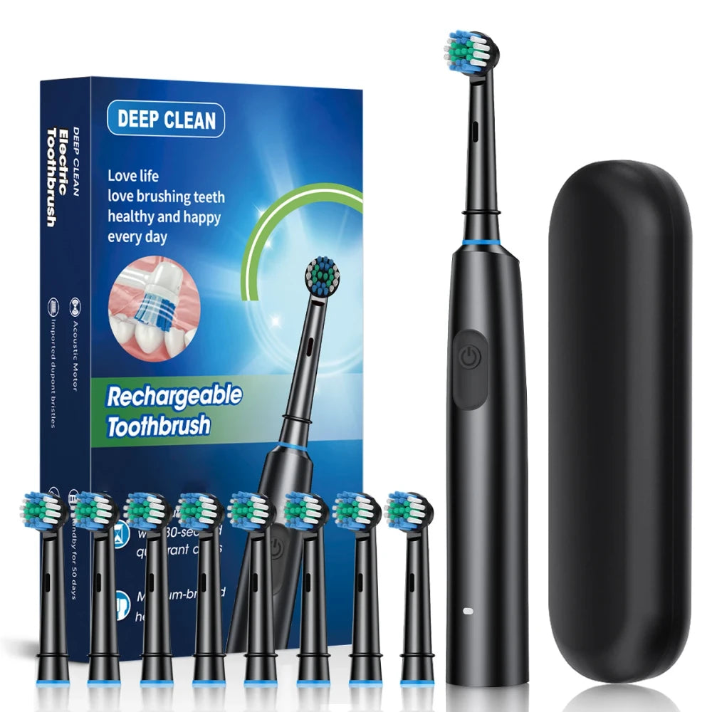 Rechargeable Electric Toothbrush with Travel Case